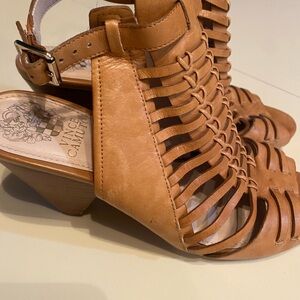 Vince Camuto Brown Strappy Leather Sandals